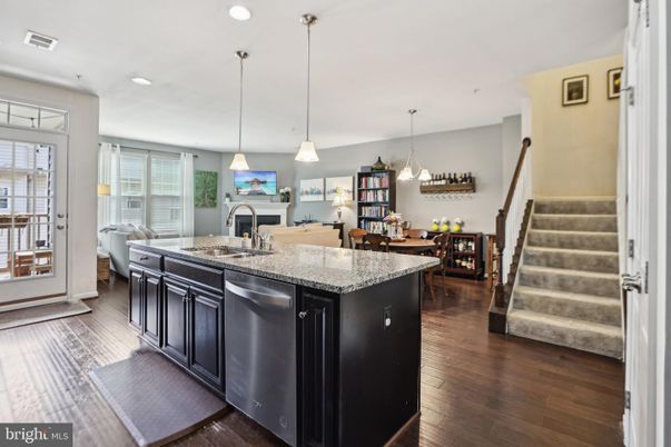 Dining room, Interior, Kitchen, Living room, Pendant Lights, Recessed Lighting, Wood Texture Flooring