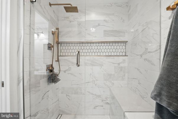 Bathroom, Glass Shower, Interior, Marble Walls