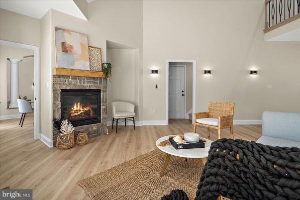 Fireplace, Interior, Wood Texture Flooring