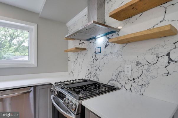 Interior, Kitchen, Marble Walls, Stainless Steel Appliances