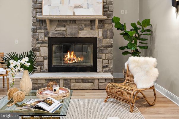 Fireplace, Interior, Wood Texture Flooring
