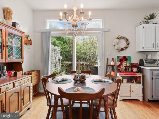 Chandelier, Dining room, Interior, Wood Texture Flooring
