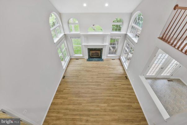 Fireplace, Interior, Recessed Lighting, Wood Texture Flooring