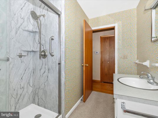 Bathroom, Glass Shower, Interior, Marble Walls