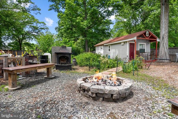 Backyard, Exterior, Fireplace
