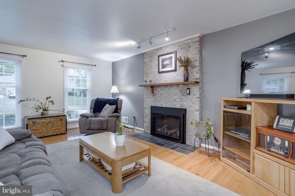 Fireplace, Interior, Living room, Stone Walls, Wood Texture Flooring
