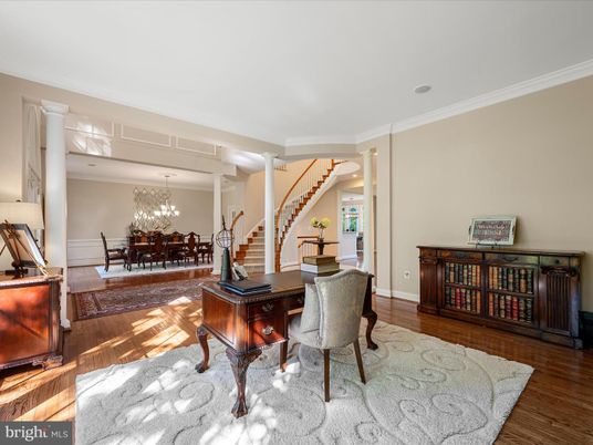 Chandelier, Home Office, Interior, Wood Texture Flooring