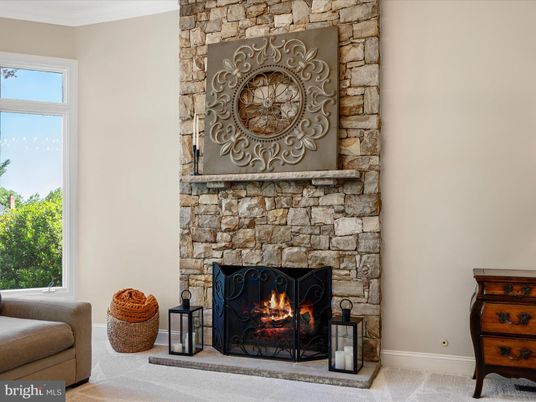 Fireplace, Interior, Stone Walls