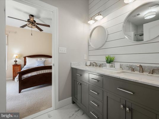 Bathroom, Bedroom, Dual Sink Vanities, Interior, Marble