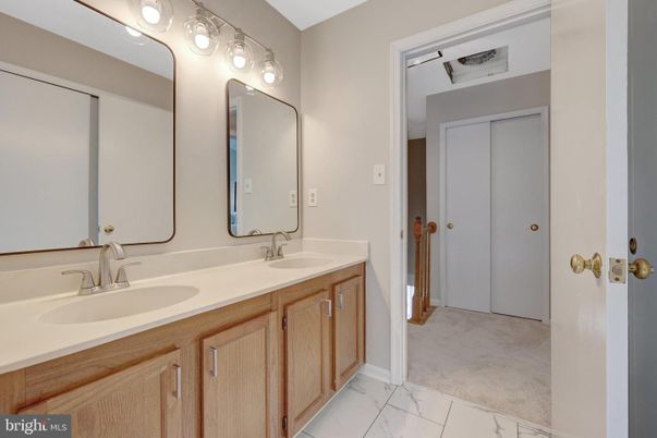 Bathroom, Dual Sink Vanities, Interior, Marble
