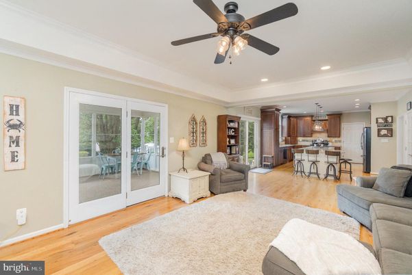 Dining room, Interior, Kitchen, Living room, Pendant Lights, Recessed Lighting, Wood Texture Flooring