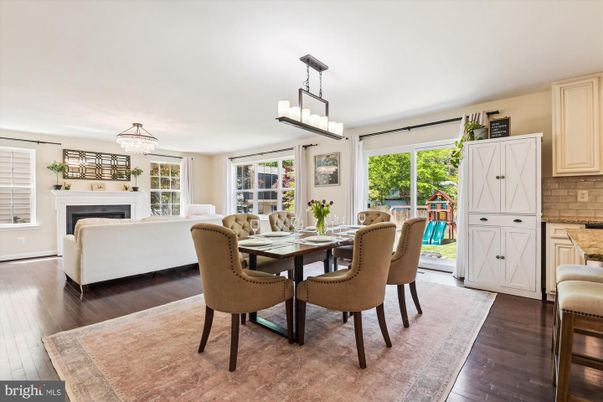 Chandelier, Dining room, Fireplace, Interior, Living room, Wood Texture Flooring