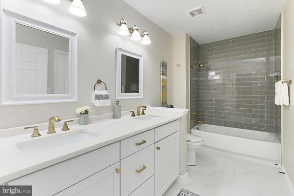 Bathroom, Dual Sink Vanities, Glass Shower, Interior, Marble