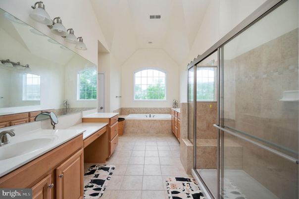 Bathroom, Dual Sink Vanities, Glass Shower, Interior