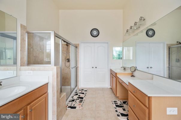 Bathroom, Dual Sink Vanities, Glass Shower, Interior