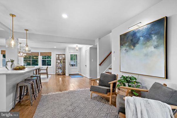 Dining room, Interior, Pendant Lights, Recessed Lighting, Wood Texture Flooring