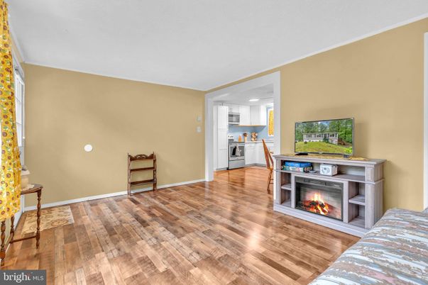 Fireplace, Interior, Kitchen, Wood Texture Flooring