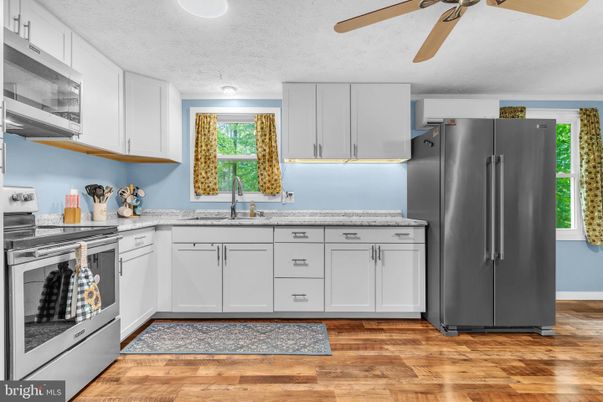 Interior, Kitchen, Wood Texture Flooring