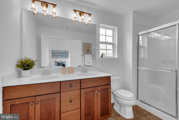 Bathroom, Dual Sink Vanities, Glass Shower, Interior