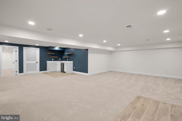 Empty room, Interior, Kitchen, Recessed Lighting