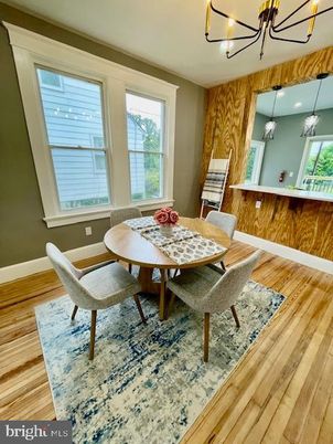 Chandelier, Dining room, Interior, Pendant Lights, Wood Texture Flooring