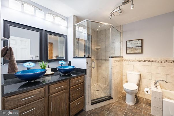 Bathroom, Dual Sink Vanities, Glass Shower, Interior