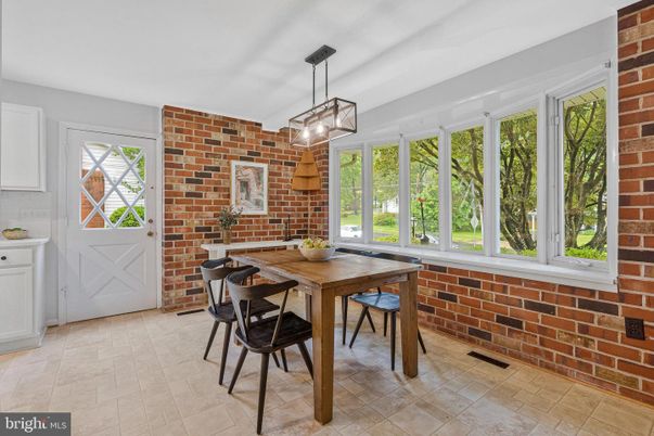 Dining room, Interior, Pendant Lights, Stone Walls