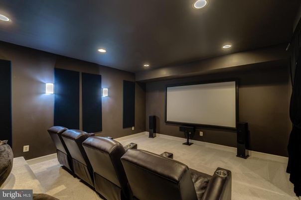 Home Theatre Room, Interior, Projection Screen, Recessed Lighting, Theatre Room