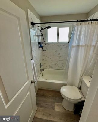 Bathroom, Interior, Marble Walls, Wood Texture Flooring