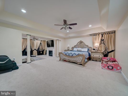 Bedroom, Fireplace, Interior, Recessed Lighting