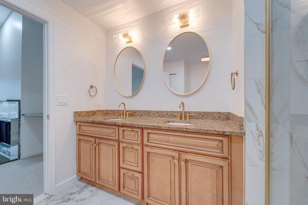 Bathroom, Dual Sink Vanities, Interior, Marble, Marble Walls