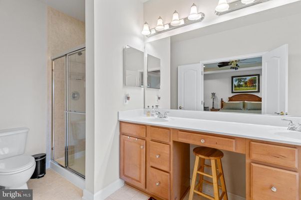 Bathroom, Dual Sink Vanities, Glass Shower, Interior