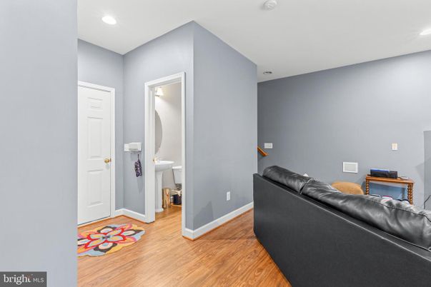 Bathroom, Interior, Recessed Lighting, Wood Texture Flooring