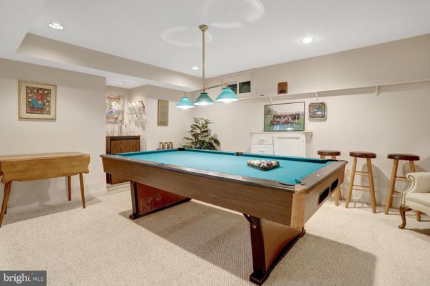 Billiard Table, Game Room, Interior, Pendant Lights, Recessed Lighting