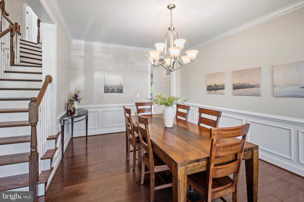 Chandelier, Dining room, Interior, Wood Texture Flooring