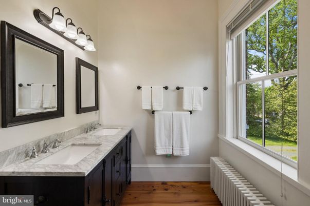 Bathroom, Dual Sink Vanities, Interior, Wood Texture Flooring