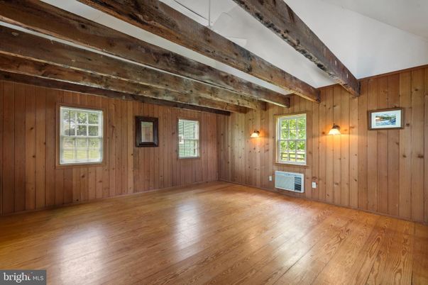 Empty room, Interior, Wooden Beams, Wood Texture Flooring, Wooden Walls