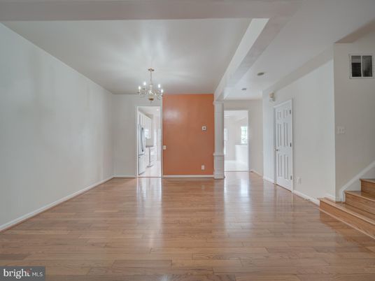 Chandelier, Empty room, Interior, Wood Texture Flooring