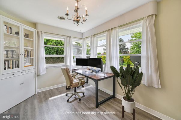 Chandelier, Home Office, Interior, Wood Texture Flooring