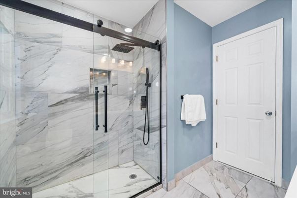 Bathroom, Glass Shower, Interior, Marble, Marble Walls