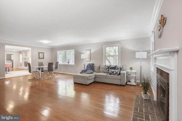 Dining room, Fireplace, Interior, Living room, Wood Texture Flooring