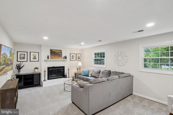 Fireplace, Interior, Living room, Recessed Lighting