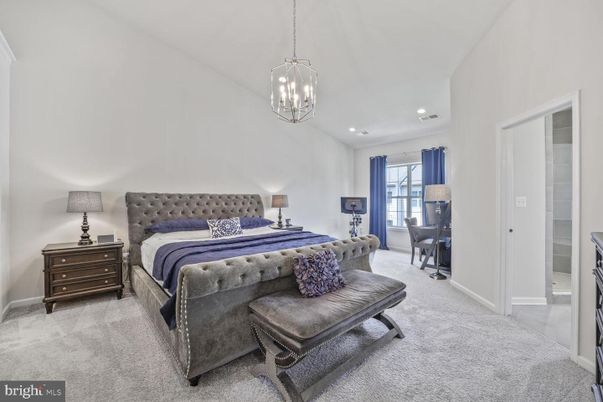 Bedroom, Interior, Pendant Lights, Recessed Lighting
