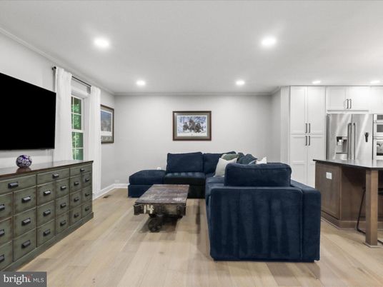 Interior, Kitchen, Living room, Recessed Lighting, Stainless Steel Appliances, Wood Texture Flooring