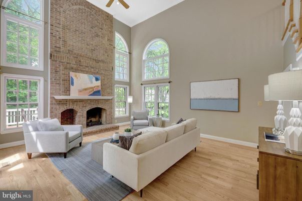 Fireplace, Interior, Living room, Stone Walls, Wood Texture Flooring