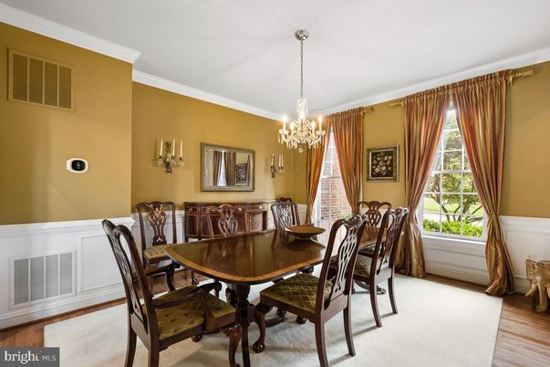 Chandelier, Dining room, Interior, Wood Texture Flooring