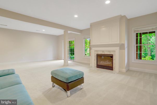 Empty room, Fireplace, Interior, Recessed Lighting