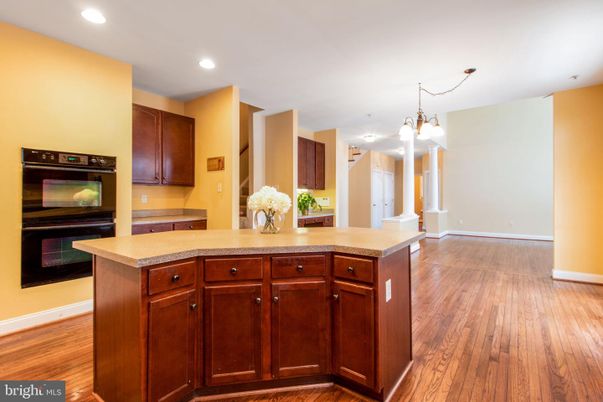 Chandelier, Interior, Kitchen, Recessed Lighting, Wood Texture Flooring