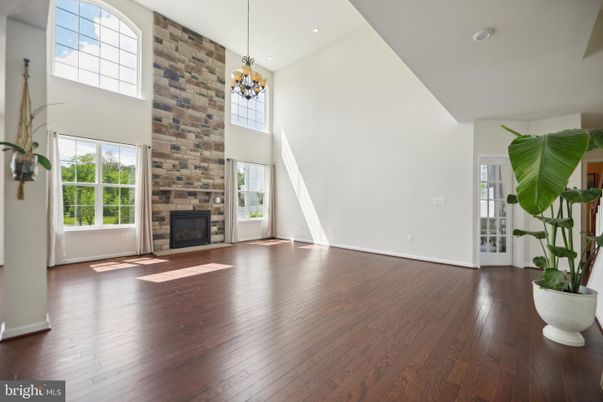 Fireplace, Interior, Pendant Lights, Recessed Lighting, Wood Texture Flooring