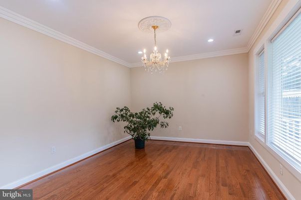 Chandelier, Empty room, Interior, Recessed Lighting, Wood Texture Flooring